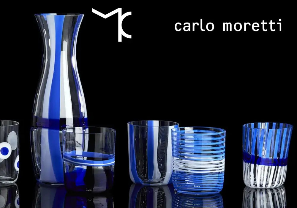 保管品　レトロ　carlo moretti　ブルーガラス　工芸品　高さ約25㎝ 保管品 レトロ carlo moretti ブルーガラス 工芸品 高さ約25
