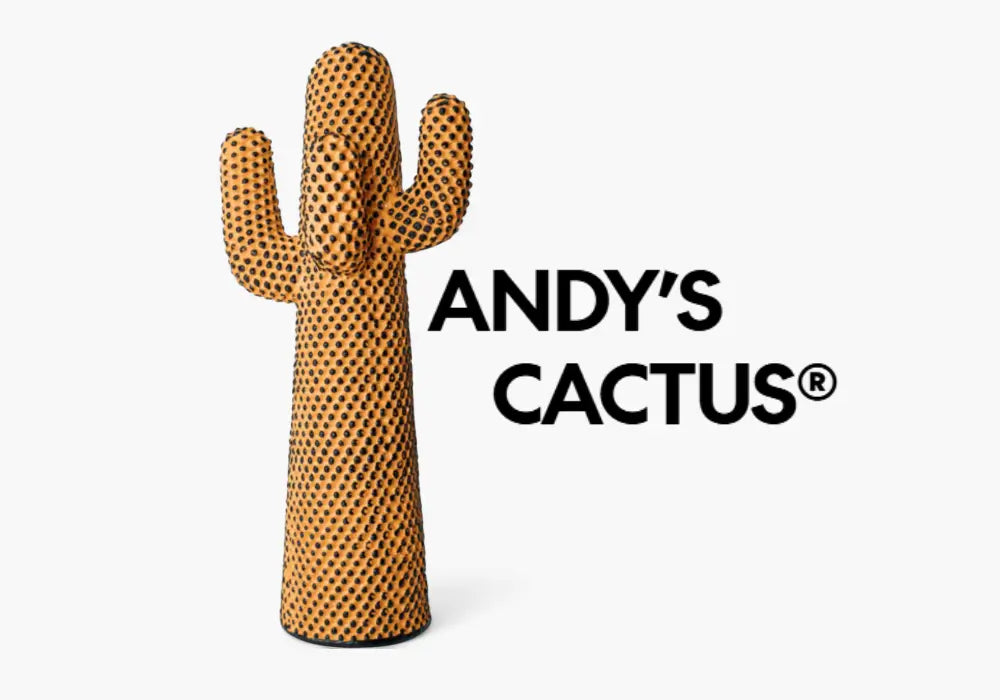 Andy's Cactus by Gufram x Warhol: Iconic Pop Art Coat Rack