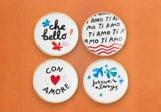 Discover Bitossi Con Amore: handmade ceramic plates by Chiara Perano. Emotional Italian design blending art, lettering, and everyday beauty. | Get it on ShopDecor®