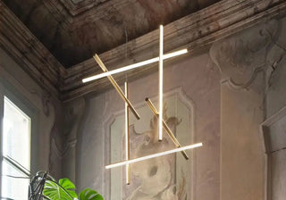 Luminous lines form architectural grids across floor, pendant and wall designs, giving contemporary spaces rhythm, structure and visual depth. Only at ShopDecor®
