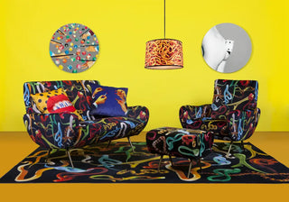 Armchairs, sofas, poufs, chairs, tables and cabinets by Cattelan & Ferrari—luxury comfort, graphic prints, indoor–outdoor style. | Shop now on ShopDecor