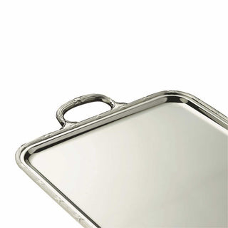 Broggi Rubans rectangular tray with handles 64x43.5 cm. silver plated nickel - Buy now on ShopDecor - Discover the best products by BROGGI design