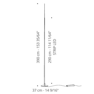 Davide Groppi Origine 390 lampadaire h. 390 cm.