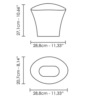 Italesse Set Vela Bucket ice bucket with LED lighting