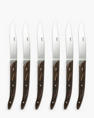 ab+ by Abert Safari set 6 pcs steak knives serrated blade - Buy now on ShopDecor - Discover the best products by AB+ design