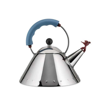 Alessi 9093 kettle in steel with colored handle Alessi Steel/Light blue - Buy now on ShopDecor - Discover the best products by ALESSI design