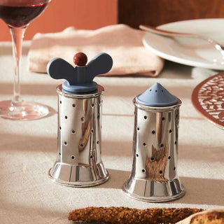 Alessi 9098 pepper mill in steel with colored fins - Buy now on ShopDecor - Discover the best products by ALESSI design
