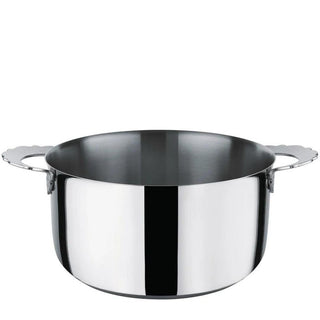 Alessi MW101 Dressed casserole with two handles in steel 20 cm - 7.88 inch - Buy now on ShopDecor - Discover the best products by ALESSI design