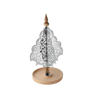 Alessi MW51 Dressed For Xmas steel decoration with beech wood base - Buy now on ShopDecor - Discover the best products by ALESSI design