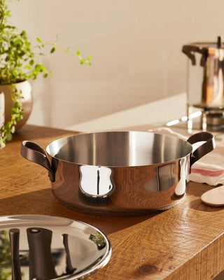 Alessi PU100S7 Edo cookware set 7 stainless steel with 3 lids - Buy now on ShopDecor - Discover the best products by ALESSI design