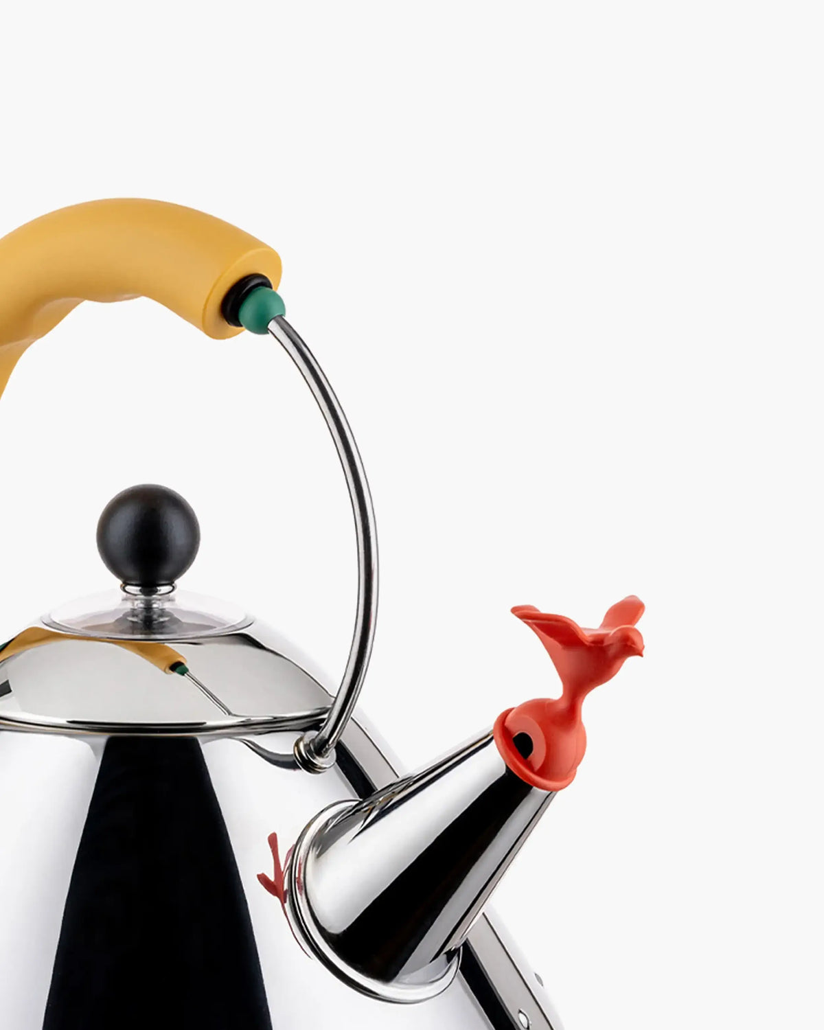 Alessi 9093 ケトル スチール製 カラーハンドル付き
