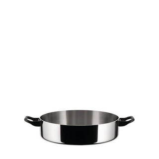 Alessi 90102/24 La Cintura di Orione low casserole with two handles diam.24 cm. Steel - Buy now on ShopDecor - Discover the best products by ALESSI design