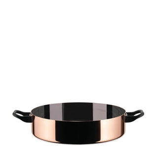 Alessi 90102/28 La Cintura di Orione low casserole with two handles diam.28 cm. Copper - Buy now on ShopDecor - Discover the best products by ALESSI design