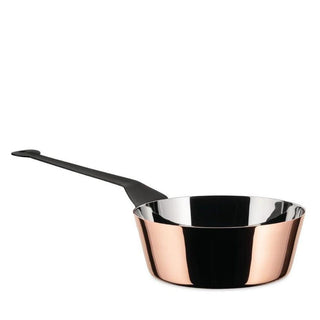 Alessi 90107/20 La Cintura di Orione conical saucepan or sauteuse with long handle diam.20 cm. Copper - Buy now on ShopDecor - Discover the best products by ALESSI design