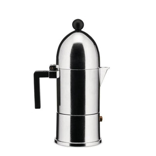 Alessi A9095 La Cupola coffee maker in steel with black handle and knob 3 tazze - 3 cups - Buy now on ShopDecor - Discover the best products by ALESSI design