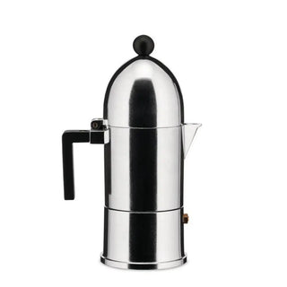 Alessi A9095 La Cupola coffee maker in steel with black handle and knob 3 Cups - Buy now on ShopDecor - Discover the best products by ALESSI design