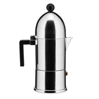 Alessi A9095 La Cupola coffee maker in steel with black handle and knob 6 tazze - 6 cups - Buy now on ShopDecor - Discover the best products by ALESSI design