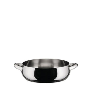 Alessi SG102 Mami steel low casserole with two handles 20 cm - 7.88 inch - Buy now on ShopDecor - Discover the best products by ALESSI design
