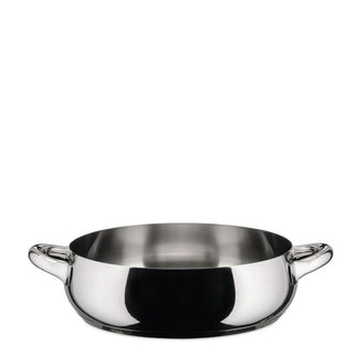 Alessi SG102 Mami steel low casserole with two handles 24 cm - 9.45 inch - Buy now on ShopDecor - Discover the best products by ALESSI design