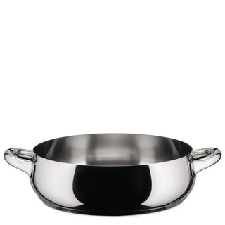 Alessi SG10 Mami steel casserole with two handles Shallow 28 cm - 11.03 in - Buy now on ShopDecor - Discover the best products by ALESSI design