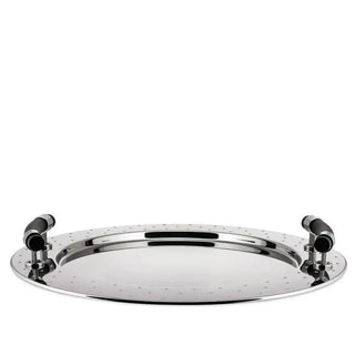 Alessi MG tray in steel with coloured handle Round - Buy now on ShopDecor - Discover the best products by ALESSI design