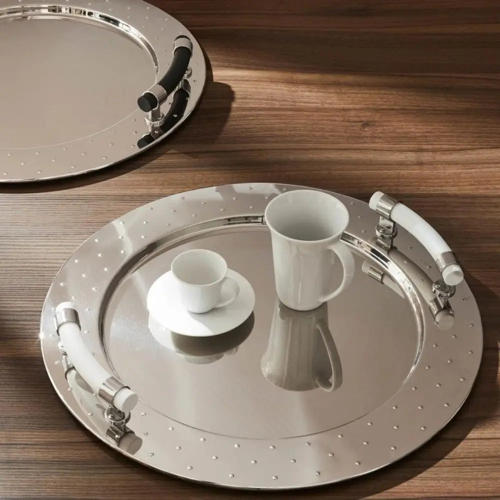 Alessi MGトレイ スチール製 カラーハンドル付き