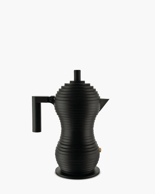 Alessi MDL02 Pulcina espresso coffee maker in steel with coloured handle and knob Black 3 Cups - Buy now on ShopDecor - Discover the best products by ALESSI design