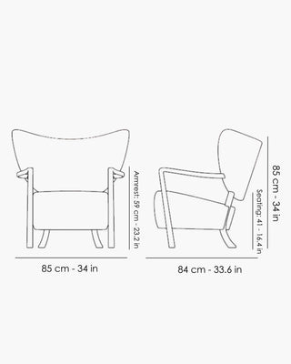 &Tradition Wulff ATD2 lounge chair with armrests - Buy now on ShopDecor - Discover the best products by &TRADITION design
