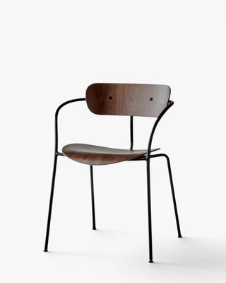 &Tradition Pavilion AV2 chair with armrests &Tradition Walnut - Buy now on ShopDecor - Discover the best products by &TRADITION design