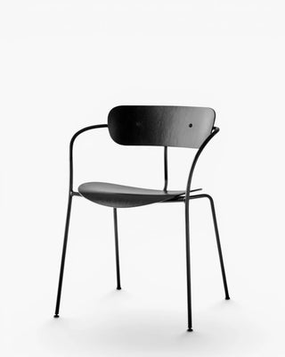 &Tradition Pavilion AV2 chair with armrests &Tradition Black Oak - Buy now on ShopDecor - Discover the best products by &TRADITION design