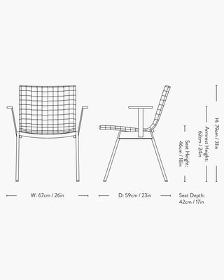 &Tradition Ville AV34 outdoor chair with armrests - Buy now on ShopDecor - Discover the best products by &TRADITION design