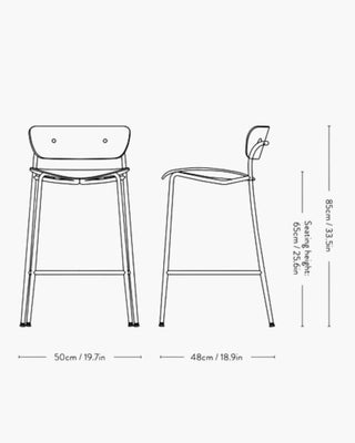 &Tradition Pavilion stool with backrest - Buy now on ShopDecor - Discover the best products by &TRADITION design