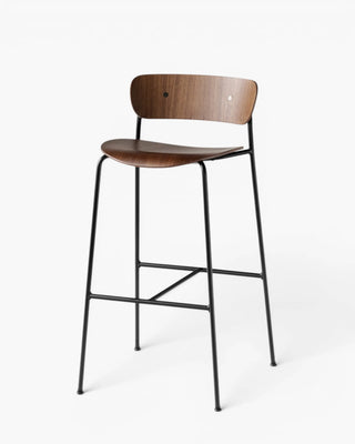 &Tradition Pavilion stool with backrest &Tradition Walnut h 75 cm - Buy now on ShopDecor - Discover the best products by &TRADITION design