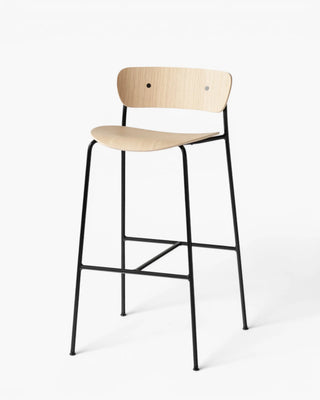 &Tradition Pavilion stool with backrest &Tradition Oak h 75 cm - Buy now on ShopDecor - Discover the best products by &TRADITION design