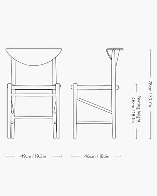 &Tradition Drawn HM3 chair - Buy now on ShopDecor - Discover the best products by &TRADITION design