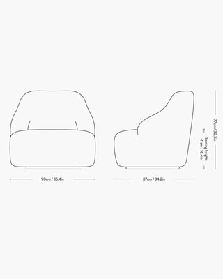 &Tradition Margas LC2 lounge chair - Buy now on ShopDecor - Discover the best products by &TRADITION design