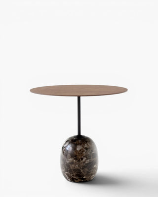 &Tradition Lato LN9 oval table h. 45 cm. - 17.7 in. &Tradition Walnut & Emperador - Buy now on ShopDecor - Discover the best products by &TRADITION design