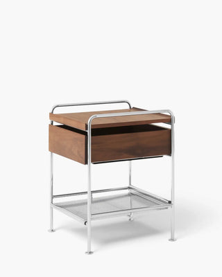 &Tradition Alima NDS3 side table Chrome & Walnut - Buy now on ShopDecor - Discover the best products by &TRADITION design