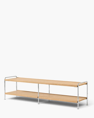 &Tradition Alima NDS4 shelving unit with 2 shelves Chrome & Oak - Buy now on ShopDecor - Discover the best products by &TRADITION design