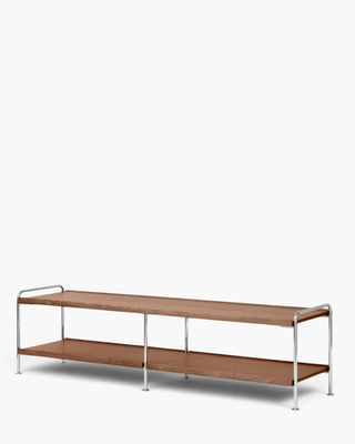 &Tradition Alima NDS4 shelving unit with 2 shelves Chrome & Walnut - Buy now on ShopDecor - Discover the best products by &TRADITION design