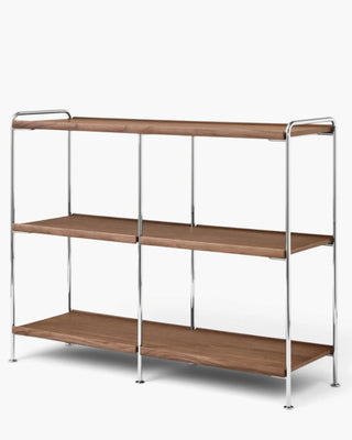 &Tradition Alima NDS5 shelving unit with 3 shelves Chrome & Walnut - Buy now on ShopDecor - Discover the best products by &TRADITION design