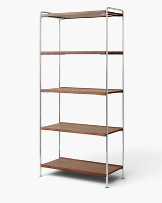 &Tradition Alima NDS6 shelving unit with 5 shelves Chrome & Walnut - Buy now on ShopDecor - Discover the best products by &TRADITION design