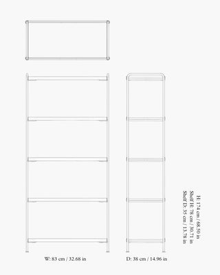 &Tradition Alima NDS6 shelving unit with 5 shelves - Buy now on ShopDecor - Discover the best products by &TRADITION design