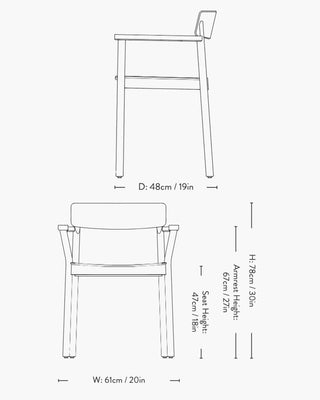 &Tradition Betty TK10 chair with armrests and wooden seat - Buy now on ShopDecor - Discover the best products by &TRADITION design