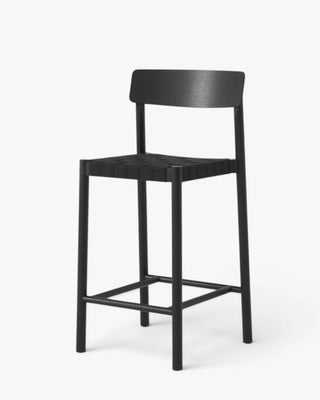 &Tradition Betty stool with backrest and webbed seat &Tradition Black Oak h 64.7 cm - Buy now on ShopDecor - Discover the best products by &TRADITION design