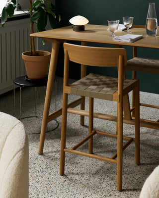 &Tradition Betty stool with backrest and webbed seat - Buy now on ShopDecor - Discover the best products by &TRADITION design