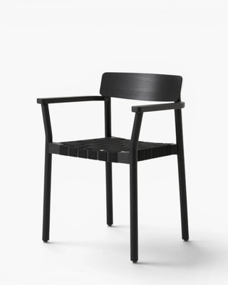&Tradition Betty TK9 chair with armrests and webbed seat &Tradition Black Oak - Buy now on ShopDecor - Discover the best products by &TRADITION design