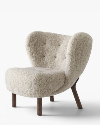 &Tradition Little Petra VB1 lounge chair &Tradition Sheepskin Moonlight 17mm Walnut - Buy now on ShopDecor - Discover the best products by &TRADITION design