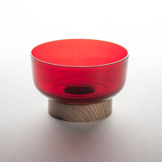 Artemide Bontà wooden base with bowl diam. 18 cm. Artemide Bontà Red - Buy now on ShopDecor - Discover the best products by ARTEMIDE design
