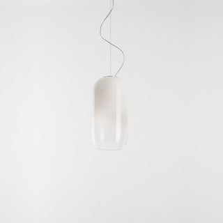 Artemide Gople Mini suspension lamp with silver structure Artemide Gople White - Buy now on ShopDecor - Discover the best products by ARTEMIDE design